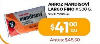 Super MAMI Arroz Mandisovi Largo Fino x 500g oferta