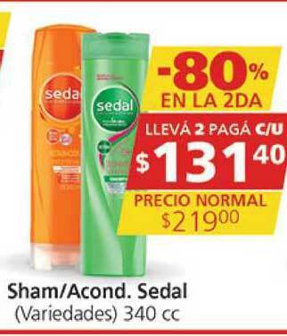 Supermercados Aiello Sham Acond. Sedal 340cc oferta