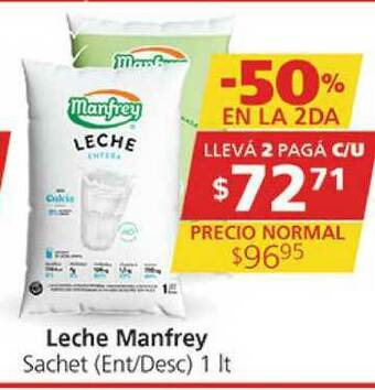 Supermercados Aiello Leche Manfrey Ent Desc 1 lt oferta