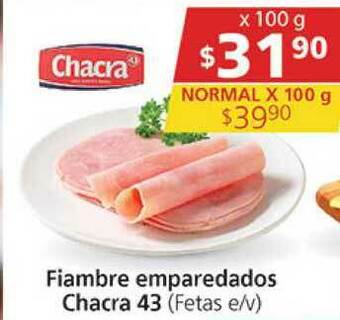 Supermercados Aiello Fiambre Emparedados Chacra 43 oferta