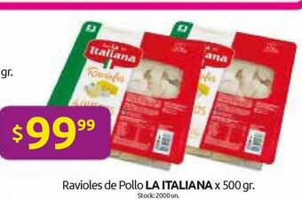 Cordiez Ravioles De Pollo La Italiana x 500gr oferta