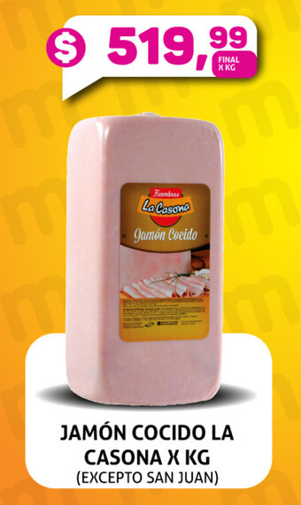 Makro Jamón Cocido La Casona x kg oferta