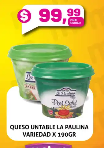 Makro La Paulina Queso Untable Variedad x 190gr oferta