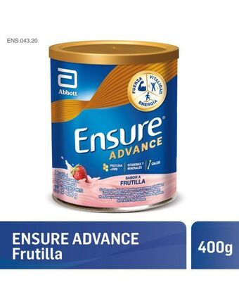 Ensure - suplemento nutricional advance en polvo frutilla x400g