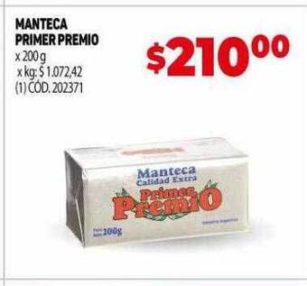 Makro Manteca primer premio oferta