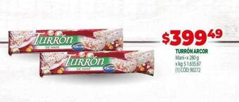 Makro Turrón arcor oferta