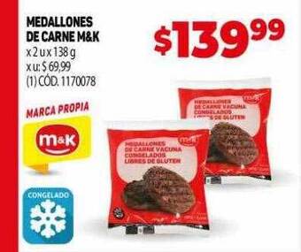 Makro Medallones de carne m&k oferta