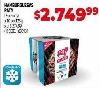 Makro Hamburguesas paty oferta