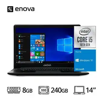 Garbarino Notebook enova 14" ci5 1035g1 + ram 8gb + ssd 240gb + windows 10 home. oferta