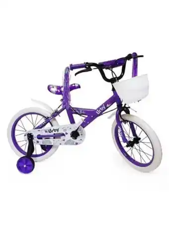 El Mundo del Juguete Bicicleta infantil urby rodado 12 con rueditas violeta oferta
