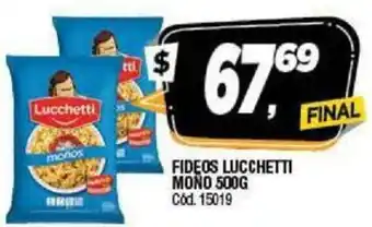 Supermercados Yaguar Moño Fideos Lucchetti 500g oferta