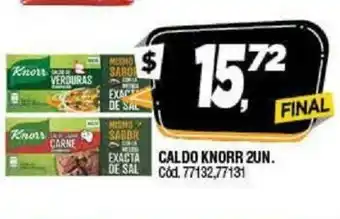 Supermercados Yaguar Caldo KNORR x 2 un. oferta