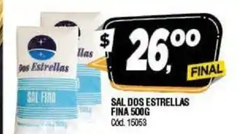 Supermercados Yaguar Dos Estrellas Sal Fina 500g oferta