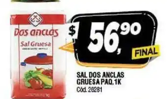 Supermercados Yaguar Sal Gruesa Dos Anclas Paq.1k oferta