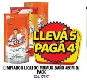 Supermercados Yaguar Limpiador Liquido Mrmus.Baño 450m D/Pack oferta