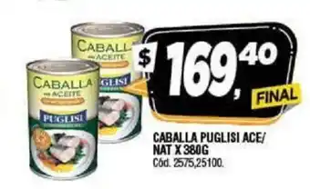 Supermercados Yaguar Caballa Puglisi Ace/Nay x380g oferta