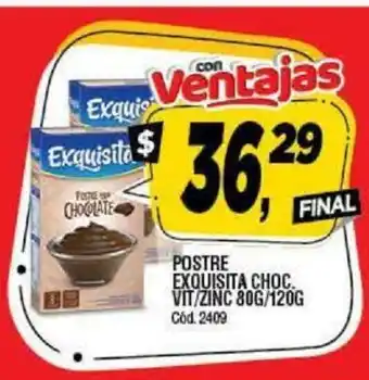 Supermercados Yaguar Exquisita Postre Choc.Vit/Zinc 80g/120g oferta
