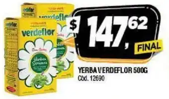 Supermercados Yaguar Verdeflor Yerba 500g oferta