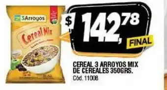 Supermercados Yaguar Cereal 3 Arroyos Mix De Cereales 350grs oferta
