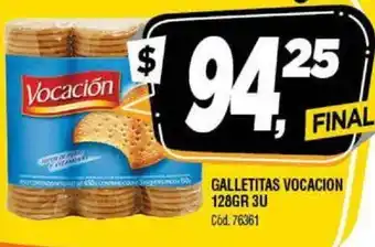 Supermercados Yaguar Vocacion Galletitas 128 gr 3 u oferta