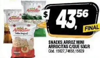Supermercados Yaguar Arrocitas Snacks Arroz Mini C/Que 53gr oferta