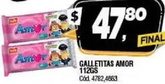 Supermercados Yaguar Amor Galletitas 112gs oferta