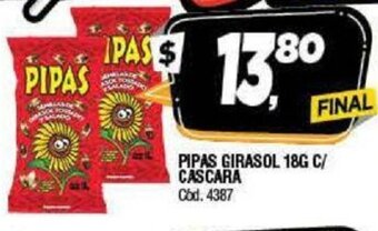 Supermercados Yaguar Pipas Girasol 18g C/Cascara oferta