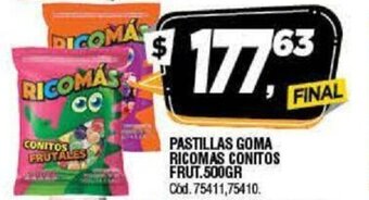 Supermercados Yaguar Pastillas Goma Ricomas Conitas Frut.500gr oferta