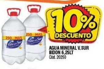 Supermercados Yaguar Agua Mineral V.Sur Bidon 6,25lt oferta