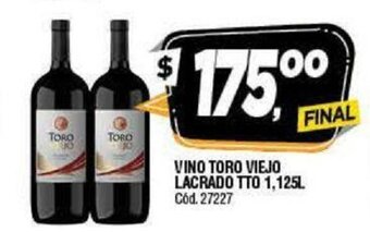Supermercados Yaguar Vino Toro Viejo Lacrado TTO 1,125L oferta