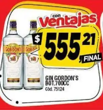 Supermercados Yaguar Gordon's Gin BOT.700cc oferta