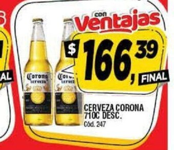 Supermercados Yaguar Corona Cerveza 710c Desc. oferta