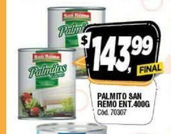 Supermercados Yaguar Palmito San Remo Ent. 400g oferta