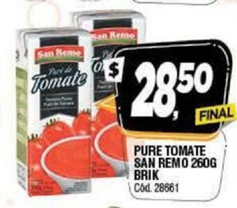 Supermercados Yaguar Pure Tomate San Remo 260g Brik oferta