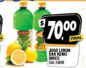 Supermercados Yaguar Jugo Limon San Remo 500cc oferta