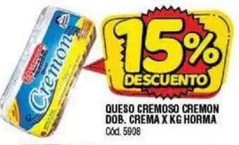 Supermercados Yaguar Queso Cremoso Cremon Dob. Crema xkg Horma oferta