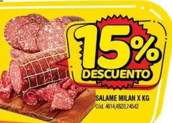 Supermercados Yaguar Salame Milan xkg oferta