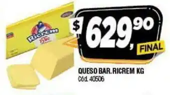 Supermercados Yaguar Ricrem Queso Bar. kg oferta