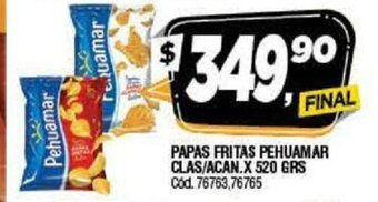Supermercados Yaguar Pehuamar Papas fritas Clas/Acan x 520grs oferta