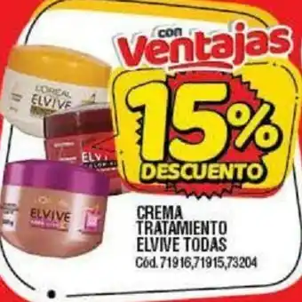 Supermercados Yaguar Crema Tratamiento Elvive Todas oferta