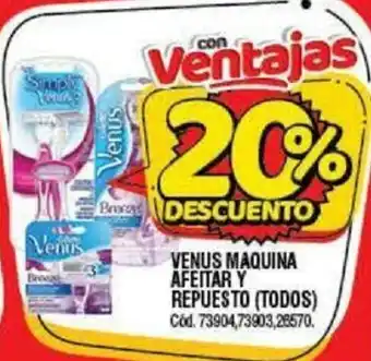 Supermercados Yaguar Venus Maquina Afeitar Y Repuesto (Todos) oferta