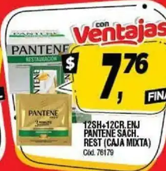 Supermercados Yaguar Pantene 12sh+12cr.Enj Sach. Rest (Caja Mixta) oferta