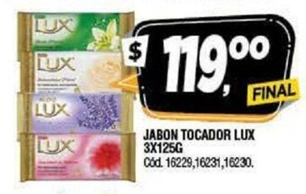 Supermercados Yaguar Lux Jabon Tocador 3x125g oferta