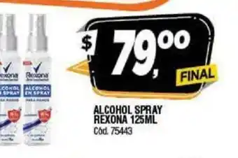 Supermercados Yaguar Rexona Alcohol Spray 125ml oferta