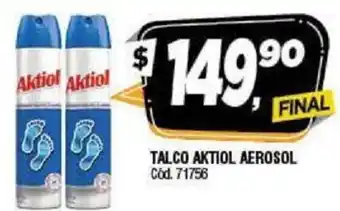 Supermercados Yaguar Aktiol Talco Aerosol oferta
