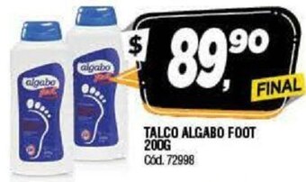 Supermercados Yaguar Algabo Talco Foot 200g oferta