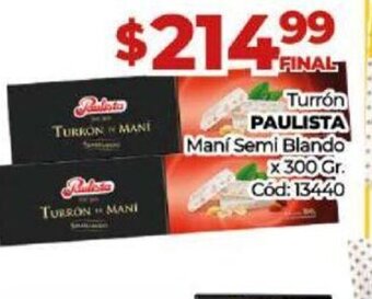 Diarco Turrón Paulista oferta