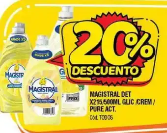 Supermercados Yaguar Magistral det x215/500ml Glic/Crem/Pure Act. oferta