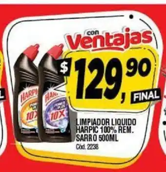 Supermercados Yaguar Harpic Limpiador Liquido 100% Rem Sarro 500ml oferta