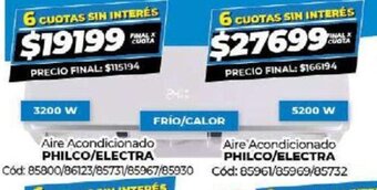 Diarco Aire Acondicionado Philco/Electra oferta